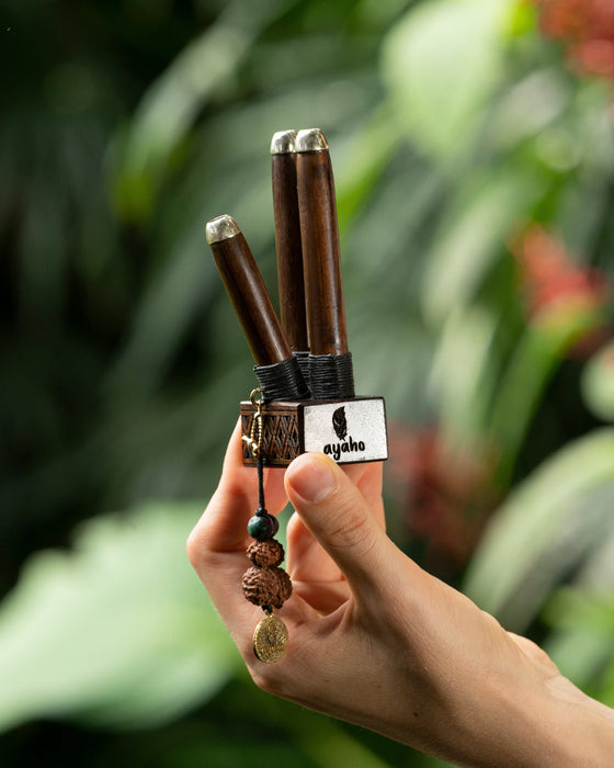 Self-Applicator Pipe – Silver Embellished Ritual Tool