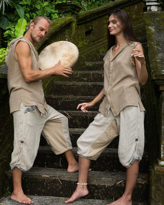 COTTON HOODIE from the UNISEX BOHO CLOTHING SET provides warmth and comfort during workouts.