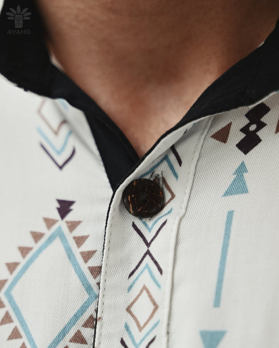 Stylish casual shirt for men, showcasing bold ethnic patterns that add a unique touch to any outfit while ensuring comfort and versatility