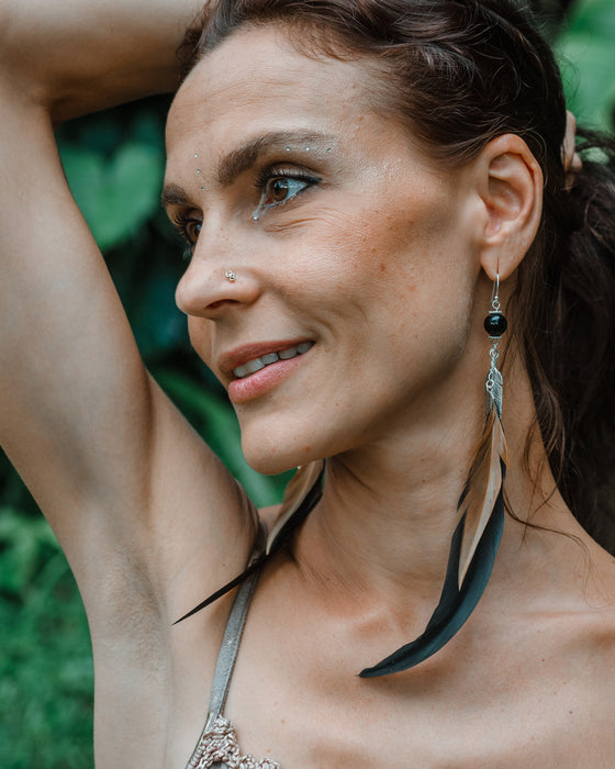 Ethnic Feather Earrings