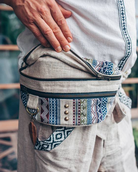 Shamanic Belt Bag with Ethnic Ornament