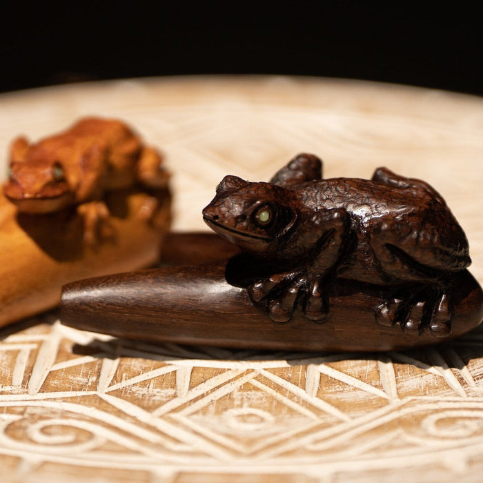 Frog Totem Handmade Wooden Breathing Tool