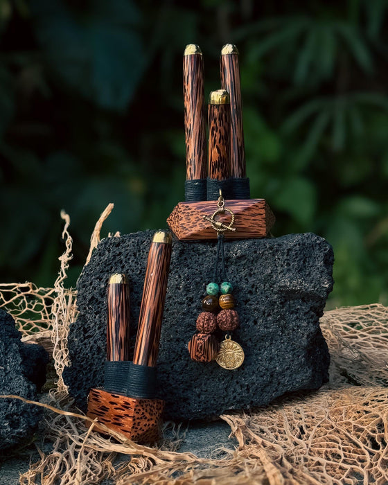 Gemstone Shamanic Ritual Self-Applicator Pipe