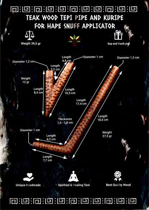 Shaman’s Kit – Teak Wood ceremonial pipe