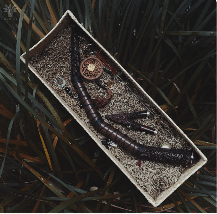 Elite Rosewood Set – Hendcrafted Wooden Pipe Kit for Ceremony