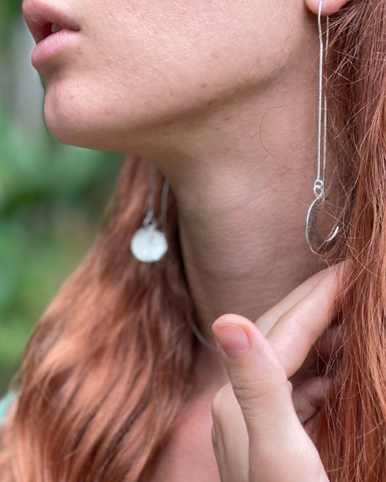 "Sun and Moon" Silver Earrings