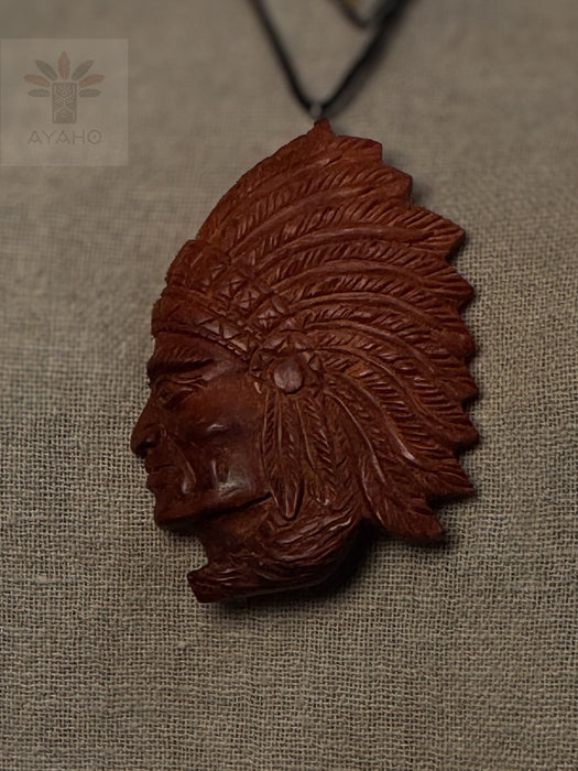 Indian Face Half Amulet – Handcrafted Spiritual Talisman