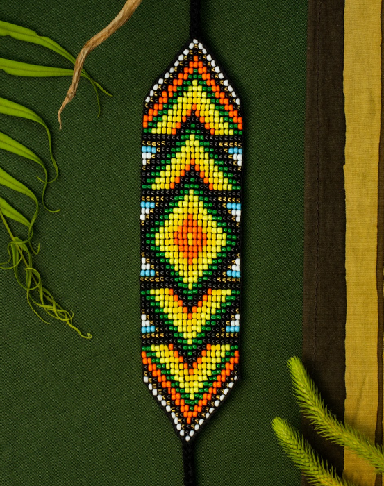 Wide Beaded Bracelet