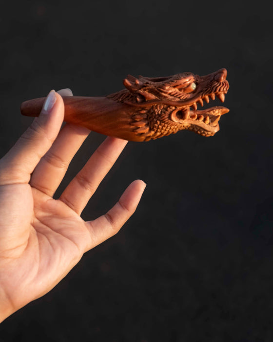 WOOD SMOKING PIPE «DRAGON