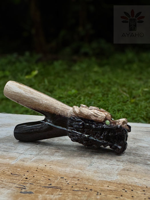 Petrified Wood  Dragon  Self-Applicator Pipe