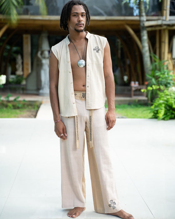 Cotton Shaman Top – Spiritual Boho Shirt, Ethnic Festival Wear