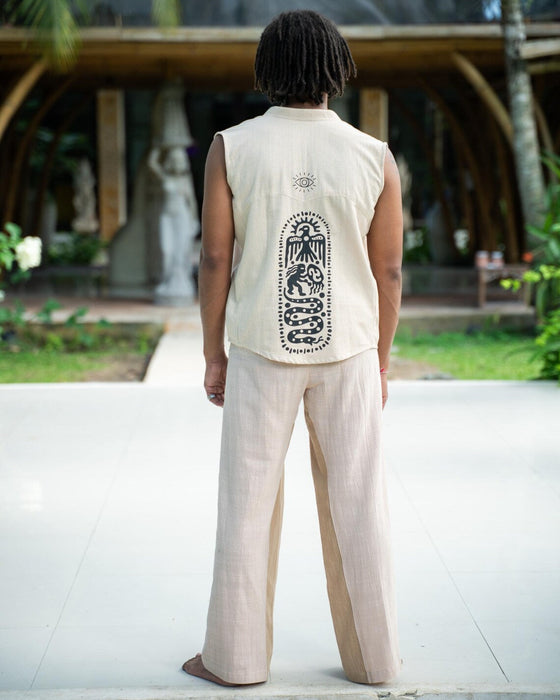 Cotton Shaman Top – Spiritual Boho Shirt, Ethnic Festival Wear