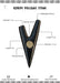 Kuripe Volcanic Stone with measurements and details on a white background