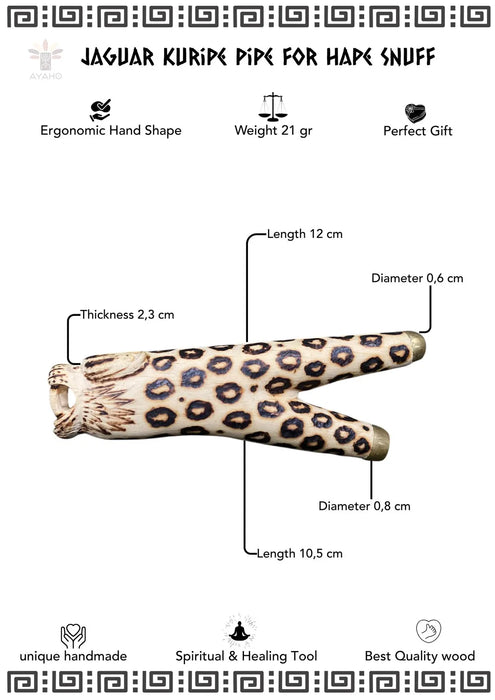 Handcrafted Ethnic Wooden Jaguar Pipe