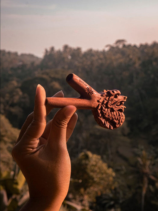 Handcrafted Ethnic Dragon Wooden Pipe
