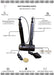 Ebony transformer blowpipe with detailed specifications on a white background