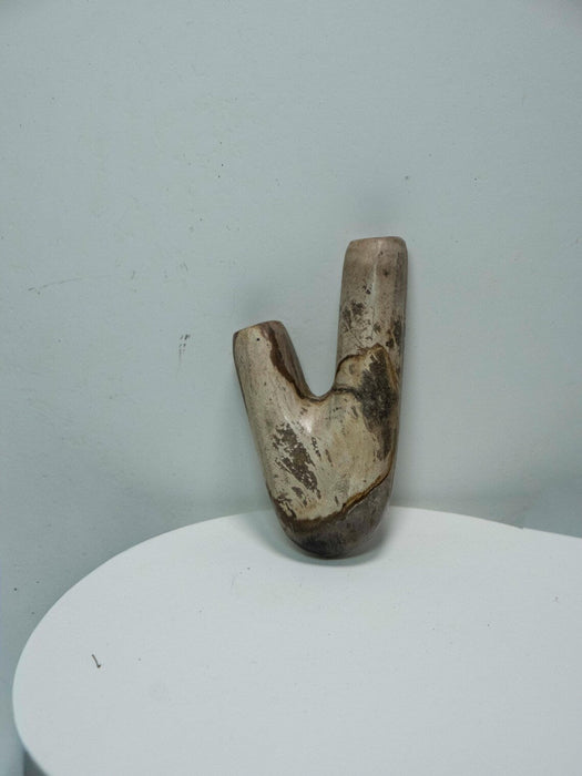Petrified Wood ceremonial pipe Model U