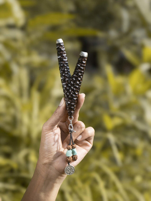 Handmade Wooden Breathing tool with Silver Cups – Handmade Rosewood Applicator