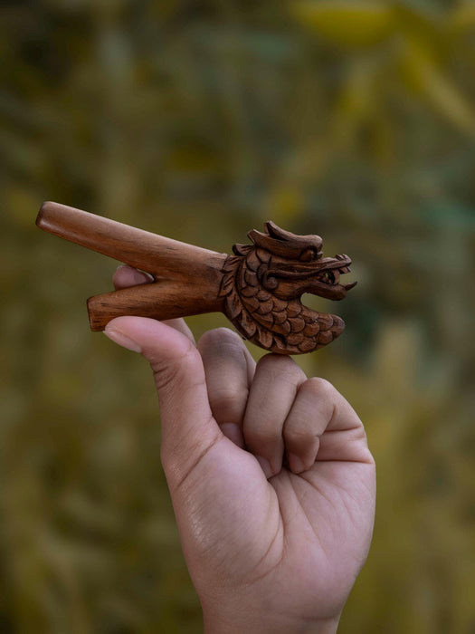 Teakwood Dragon Handcrafted Ethnic Pipe