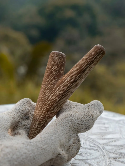 Shaman’s Kit – Premium Teak Wood ceremonial pipe for Sacred Application