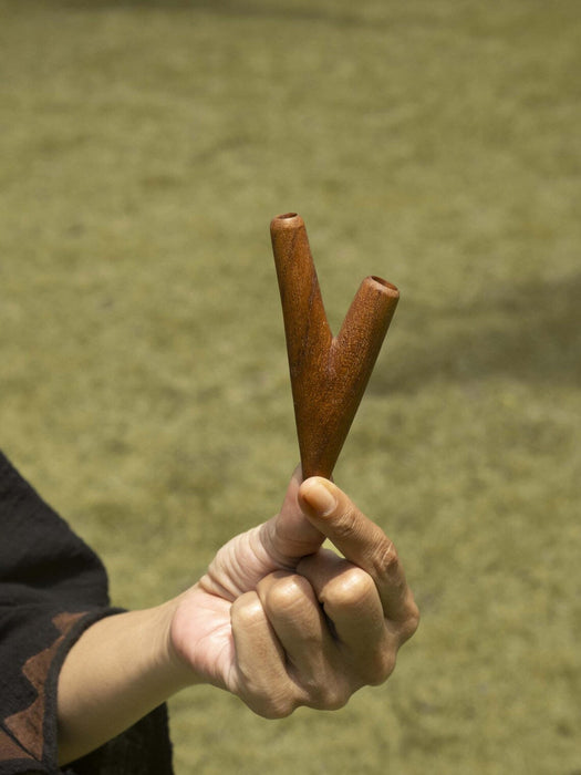Polished Teak Wood Self-Applicator Pipe