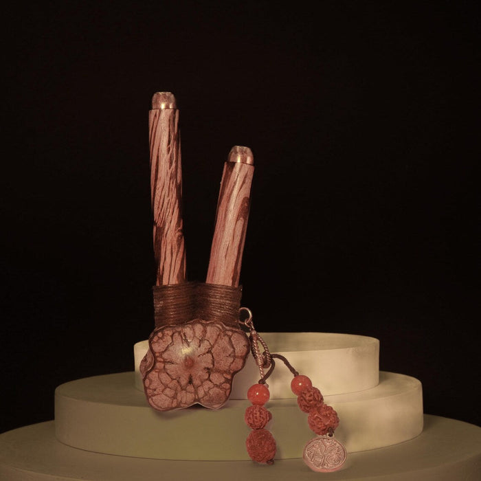 Sacred Vine ceremonial pipe with Rudraksha