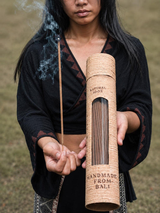 Bali Incense Gift Set with Stone Holder | 4 Shamanic Scents | Spiritual Ceremony Kit | Boho Home & Meditation