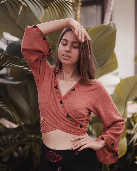 Discover the epitome of freedom and individuality with our exquisite Cotton Boho Crop Top, a garment that speaks to the soul of the free-spirited.