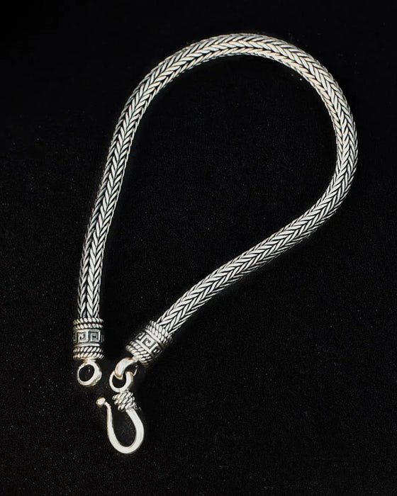 Unisex Boho Jewelry I Handmade 925 Sterling Silver Ethnic Bracelet | Bali Artisan Design for Men & Women