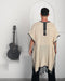 Long Cotton Boho Poncho Kimono Cardigan : Unisex Shaman Clothing - Handmade Ritual Robe Boheme Chic - Beach Coverup