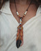 Leather Shaman Amulet | Beaded Festival Necklace | Boho Ethnic Jewelry | Adjustable Ceremony Accessory | Handmade Shamanic Jewelry