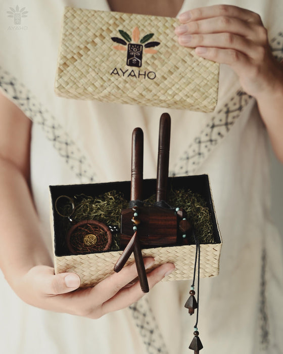 Hapeh pipe • Kuripe Tepi applicator • Herbal shamanic Rapé snuff self applicator • Hape applicator • Pipe transformer for rapeh ceremony