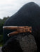 Handcrafted Mango Wood Kuripé with silver cup, Jaguar Man design, for rapé rituals