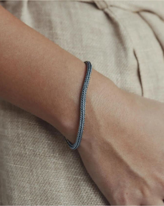 Unisex Boho Jewelry I Handmade 925 Sterling Silver Ethnic Bracelet | Bali Artisan Design for Men & Women