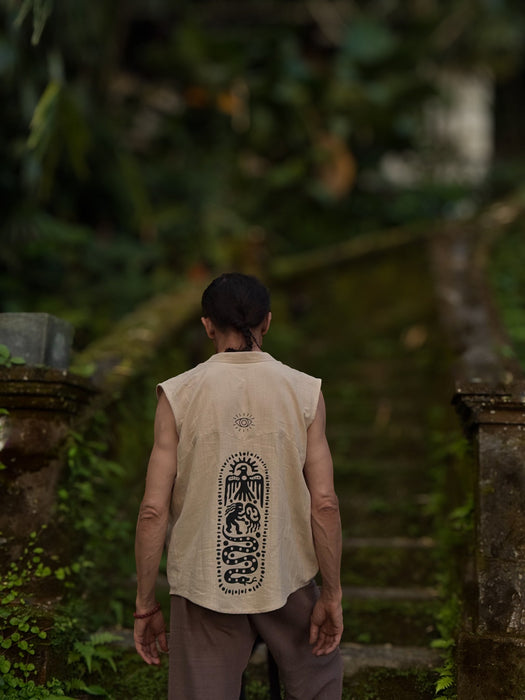 Cotton Shaman Top – Spiritual Boho Shirt, Ethnic Festival Wear