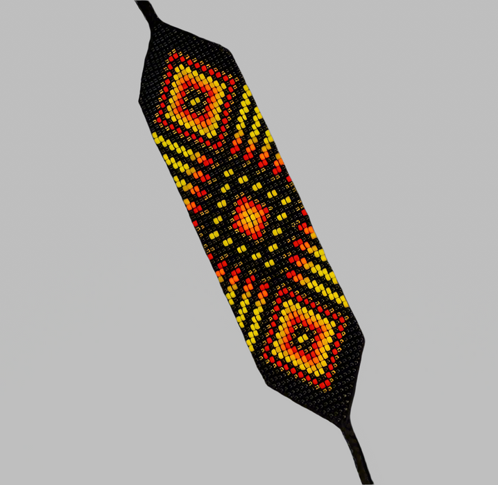 Wide Beaded Bracelet